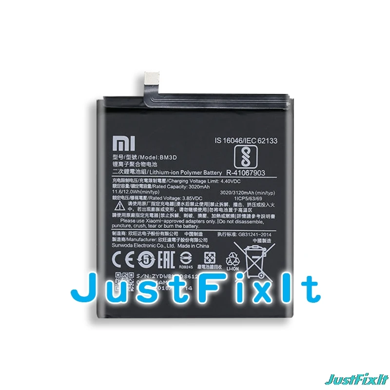 BM3D XaioMi оригинальный сменный аккумулятор для Xiaomi 8 SE MI8 M8 100% новый подлинный