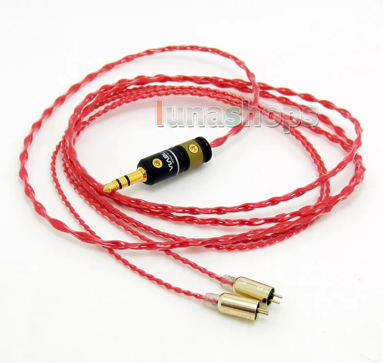 LN004484 130 см кабулк красный цвет, пользовательские 6N OCC кабель Hi-Fi для высококачественные ушные TripleFi 10 5Pro 15vm tf10