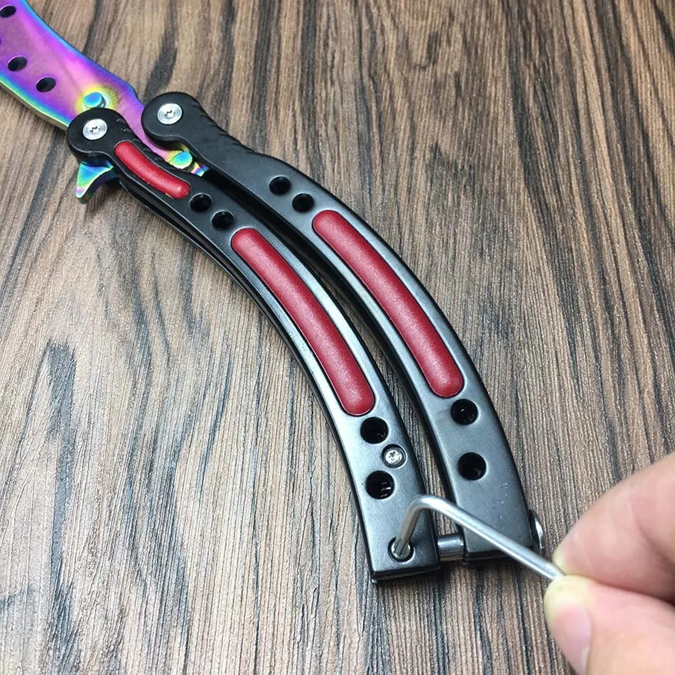 CS GO бабочка в ноже Karambit нож практика складной нож бабочка тренажер игра нож тупое лезвие без края инструмент