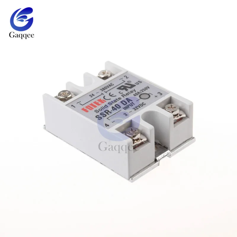 5 шт./лот SSR-40DA 40A вход 3-32 В DC Выход 24-380 AC твердотельные релейные модуль однофазный
