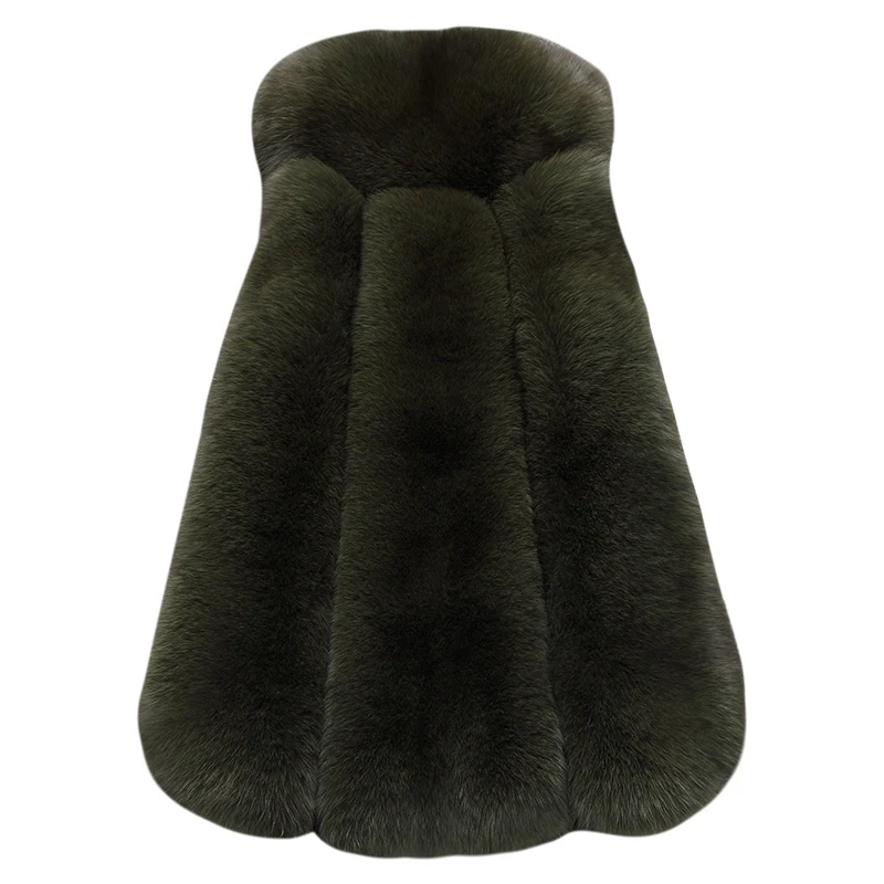 Роскошный жилет из натурального Лисьего меха осенне зимний для женщин теплая