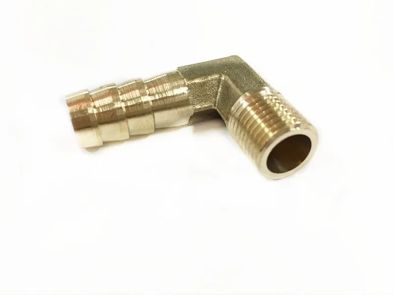 Латунный коленчатый штуцер 1/8 &quot1/4&quot 3/8 &quotBSP на 8 мм с зазубриной для шланга