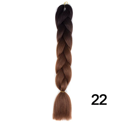 Beyond beauty Ombre Jumbo синтетические плетеные волосы, вязанные крючком волосы, огромные косички, прически - Цвет: 22