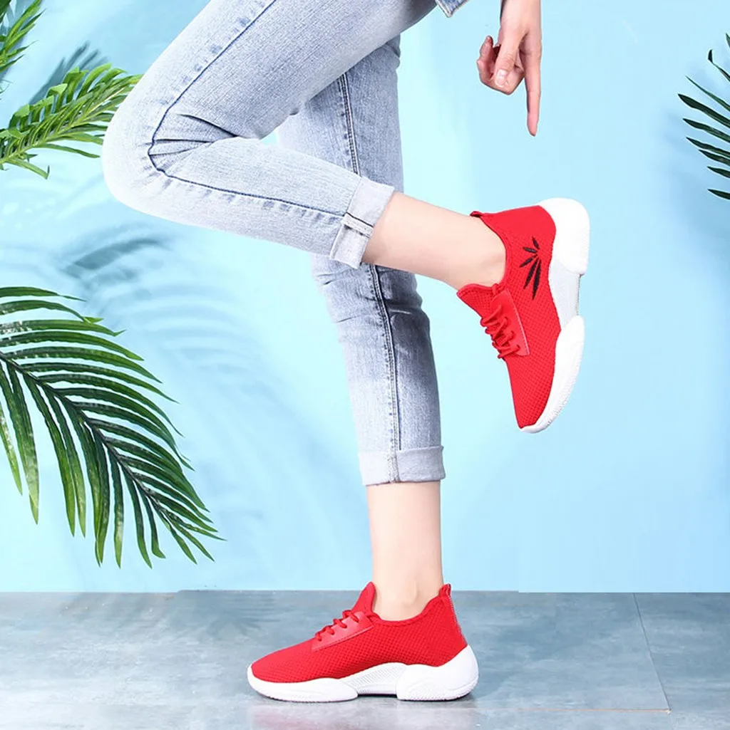 Кроссовки женские легкие дышащая сетчатая спортивная обувь для отдыха на