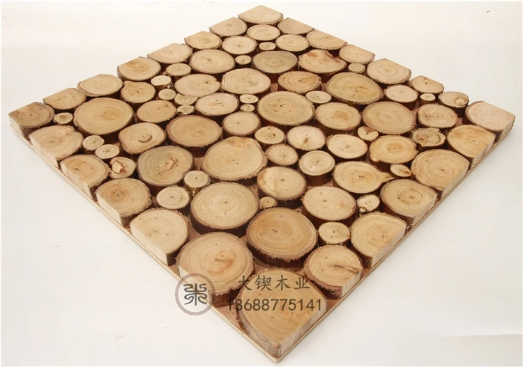 Эвкалипта небольшой круглый деревянный WMM0005 плитка для спальни настенная