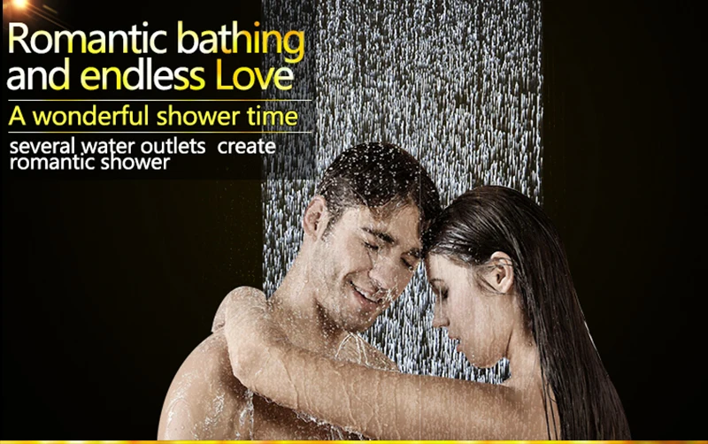 10" Rain Shower Set Faucet Massage Jets Spray Mixer Tap Rainfall Spa Body Shower Faucets