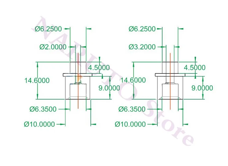 2 шт. Ultimaker HotEnd переходник изолятора PTFE внутренний рукав для 1,75/3,0 мм Ultimaker 3D принтер