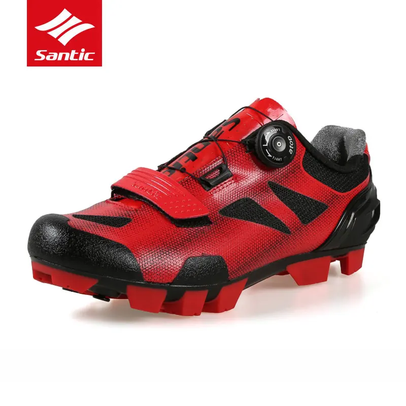 Santic Men Breathable Bicycle Cycling Shoes Professional MTB Mountain Bike Quick Dry PU Soft Elastic Lock Riding | Спорт и