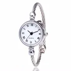 Часы женские с серебристым циферблатом, Модные Простые повседневные люксовые маленькие наручные, с браслетом