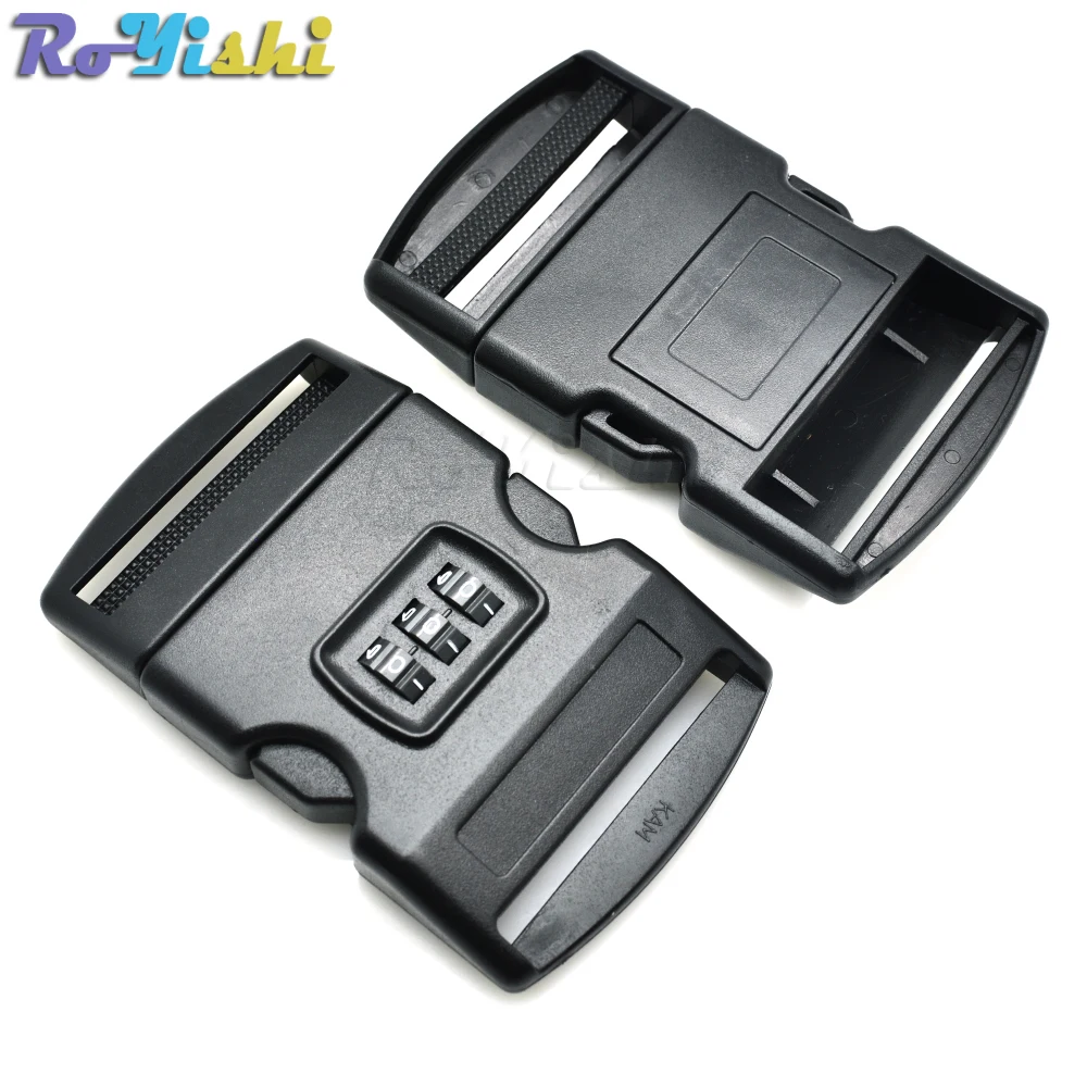 100 unids/paquete de 2 "correas con contrase&ntilde;a, hebilla de separaci&oacute;n de seguridad de pl&aacute;stico para mochila de equipaje de viaje-4