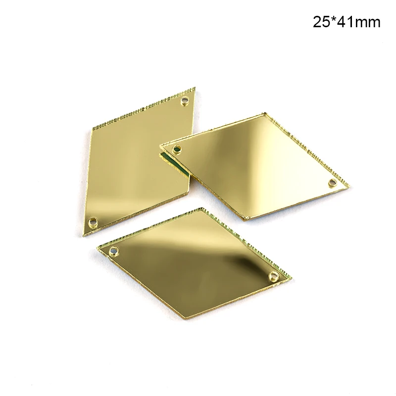 25x41mm Чтобы увидеть больше стильных моделей! 30 шт кристалл зеркало пришить стразы нерегулярные акрил зеркало пришить камни Кристалл Стразы шьют на кристалл Цяо - Цвет: 25x41mm