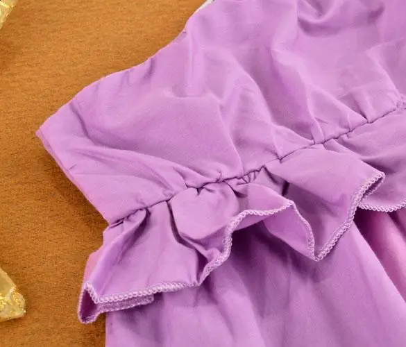 Для девочек \ Модные без рукавов короткие дети плечо Новое платье носить один |