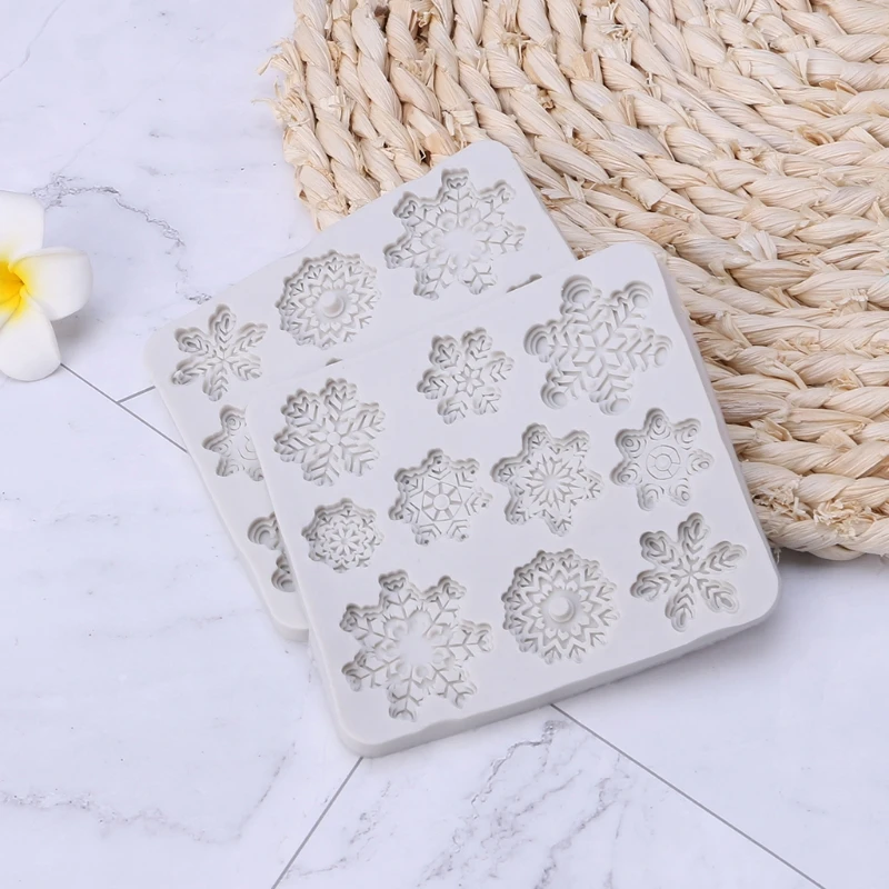 Высокое качество Рождественская Силиконовая Снежинка Форма для торта с помадкой