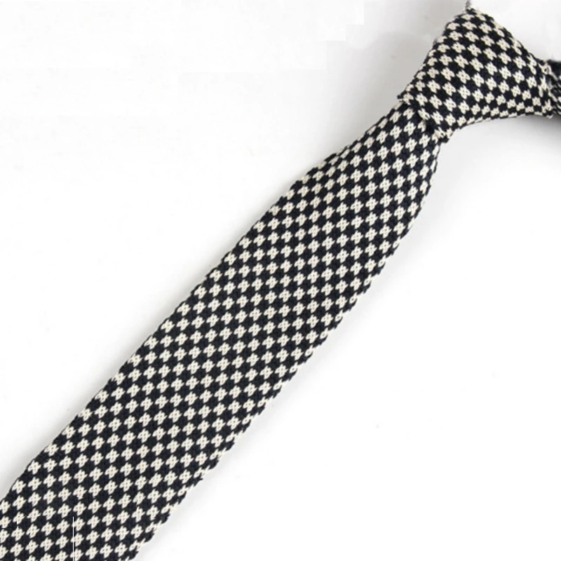 Men's Polka Dots Neck Tie Classical Slim Knit Skinny Knitted Ties Groom Business Necktie For Wedding Party ZZLD704 | Аксессуары для