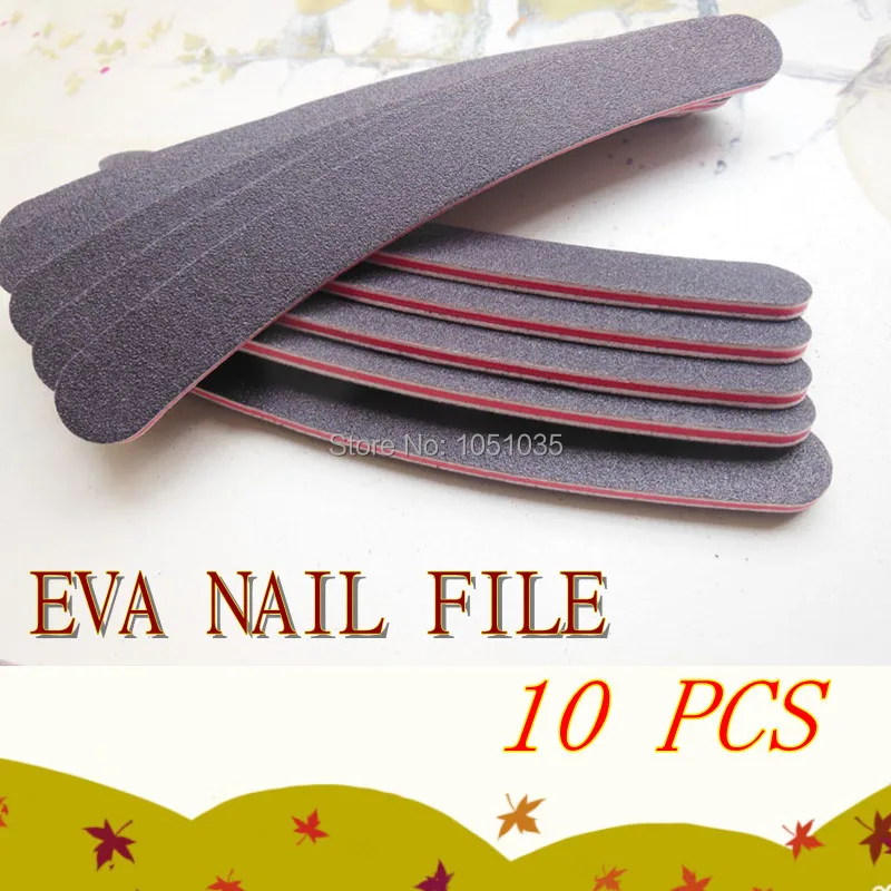 10 шт./лот 100/100 акриловый УФ гель банан пилка для ногтей черная доска шлифовки