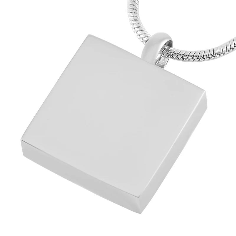 Водонепроницаемый квадратный медальон для золы домашних животных/человеческого