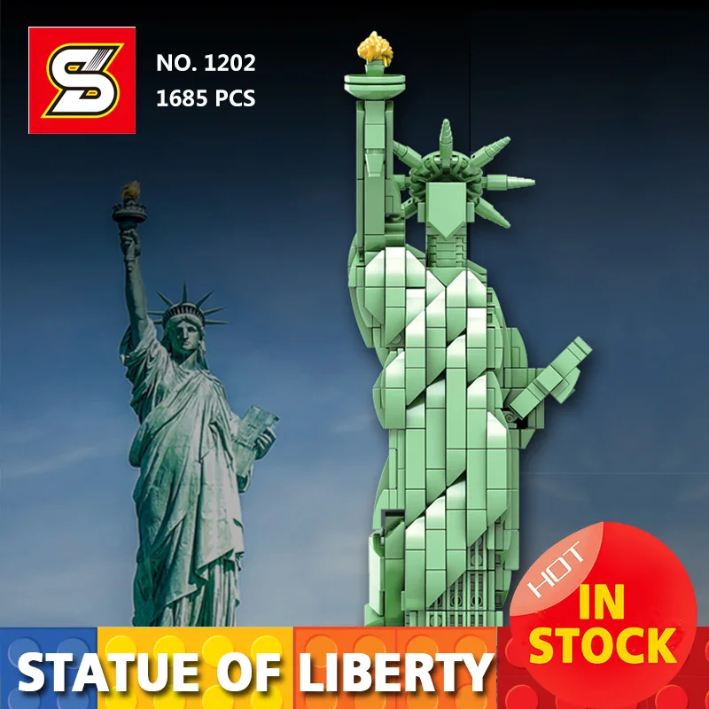 SY 1202 архитектурная Статуя Свободы создатель Нью Йорк город Skyline строительные