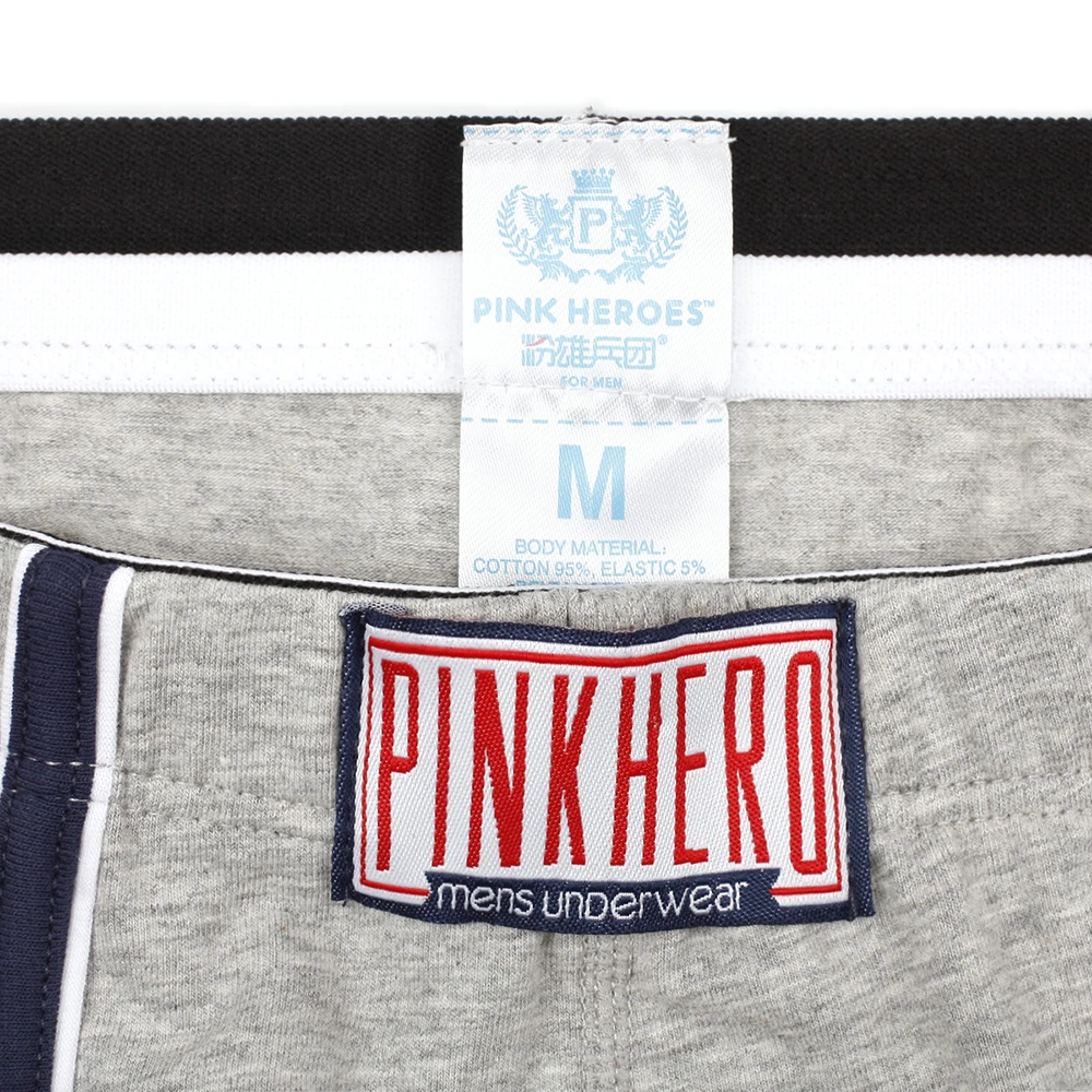 Pink Heroes Для мужчин нижнее белье оригинальные мужские трусы-боксеры из хлопка широкий эластичный пояс свободные трусы-боксеры с изображением бренд дуга Чехол Высокое качество 1234