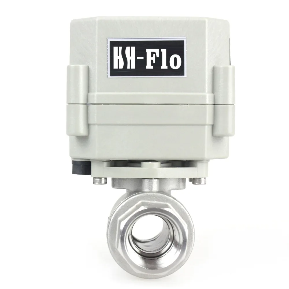 HSH-Flo 1/2 &quotDN15 DC12V 2-сторонний моторизованный шаровой клапан нержавеющая сталь 304