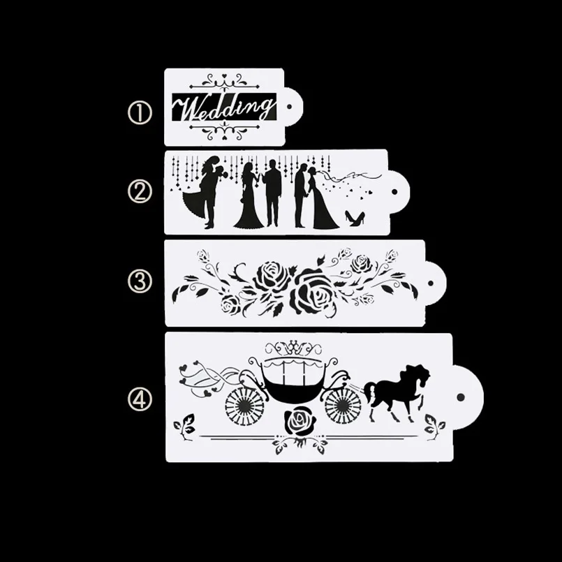 1 шт. Пластик торт спрей Трафареты набор для работы с мастикой сделай сам шаблон