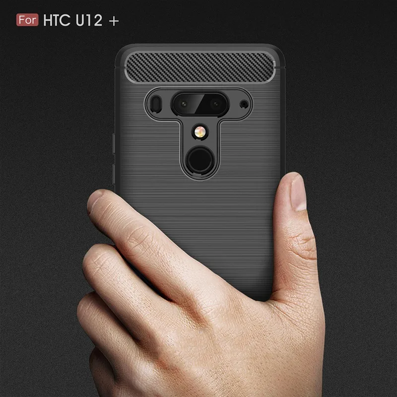 UPaitou для htc U12 Plus чехол ультра тонкий из углеродного волокна Мягкий ТПУ + телефона |