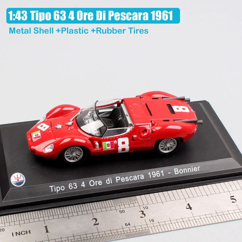 Масштаб 1:43 классический тип 63 4 руды ди пескара 1961 No.8 Бонниер Grand tourer супер гонка