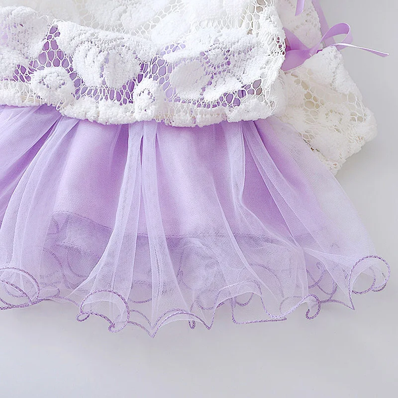 Милое кружевное платье принцессы с длинными рукавами для маленьких девочек