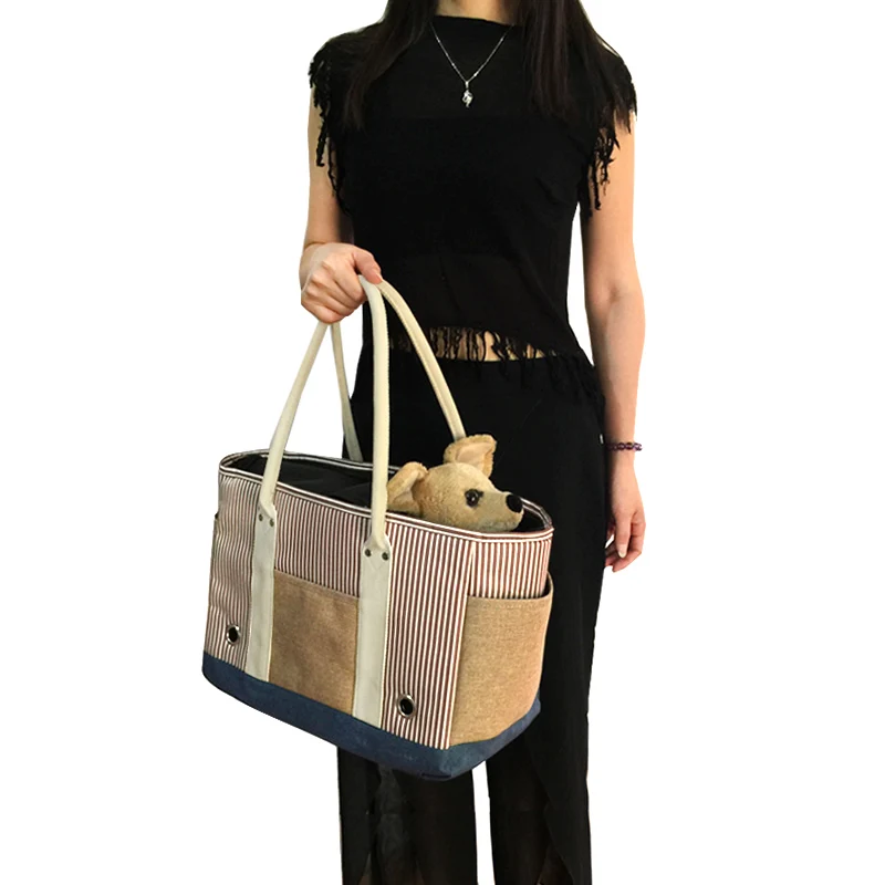 Pet handbag carriers products dog pet cat puppy bag slings tote for small animals M size travel | Дом и сад