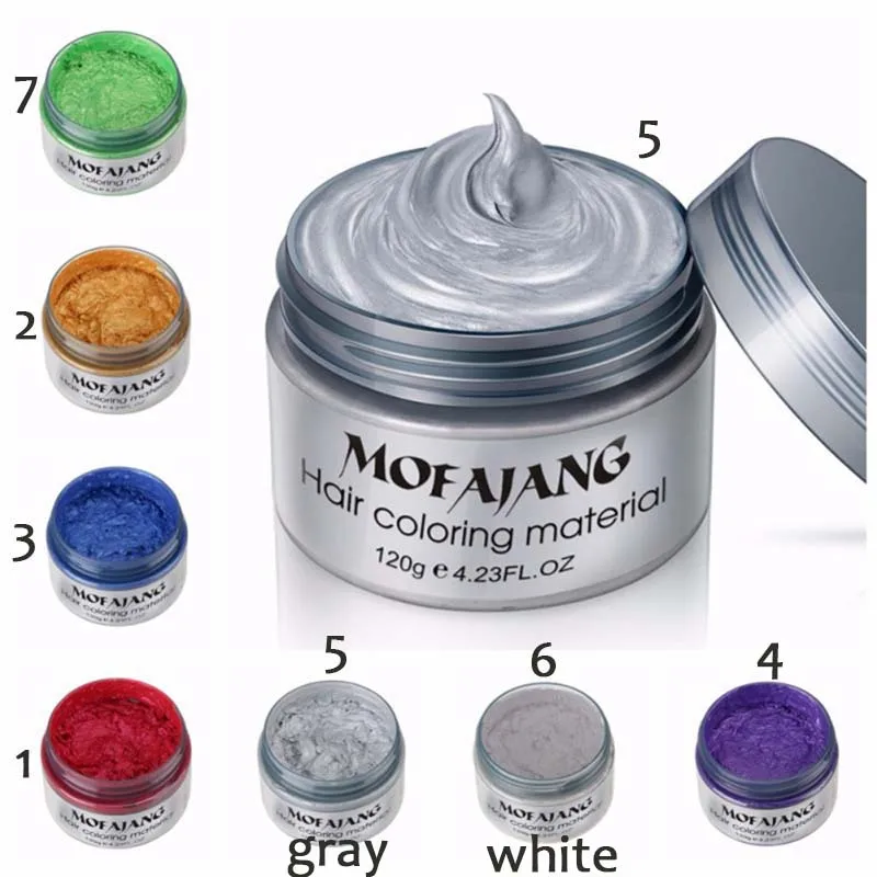 Грязевой цветной воск для волос одноразовый восковой помада сделай сам краска