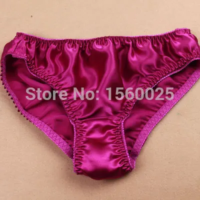 Женские глянцевые Трусы из чистого шелка со средней талией 100% тутового большие