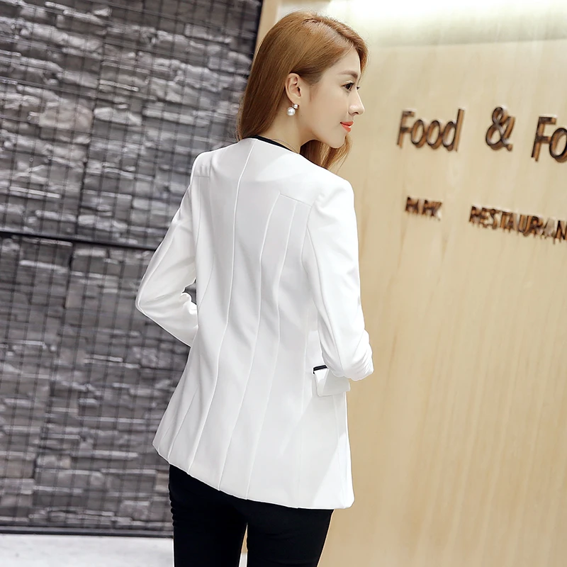 Новинка модный Женский блейзер осенняя приталенная рабочая одежда костюм с