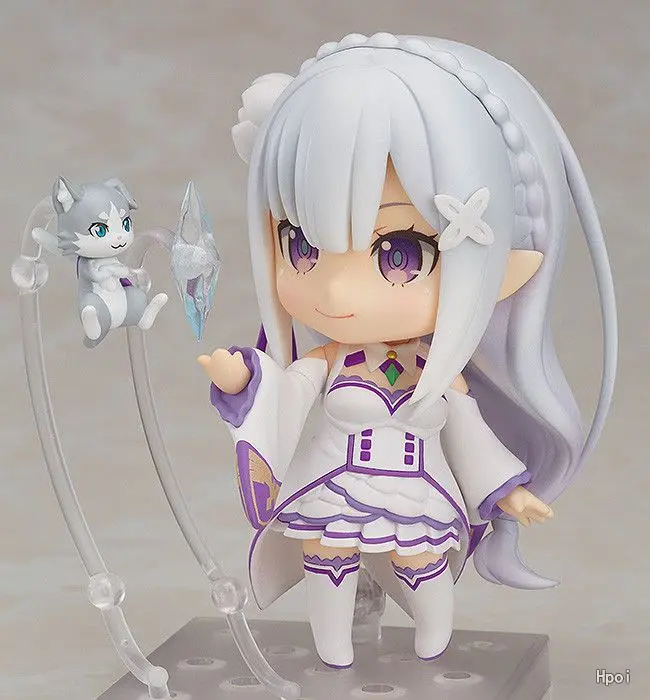 Emilia Re Zero Q версия фигурка Re: жизнь в другом мире от Zero игрушки японского аниме фигурки экшн Модель Коллекция