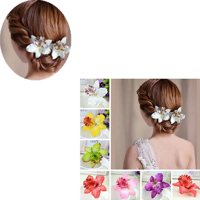 Женские заколки для волос в богемном стиле с орхидеей пионами и цветами пляжные