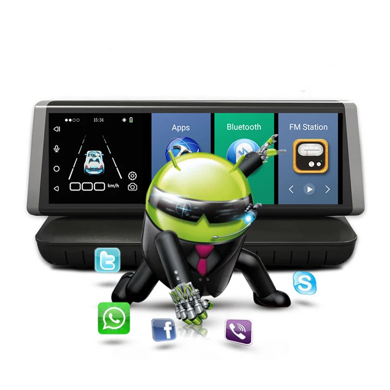 OnReal dash camera 8 0 Touch 4G Android GPS Двойная Линза Автомобильная камера ADAS FHD 1080P WIFI авто