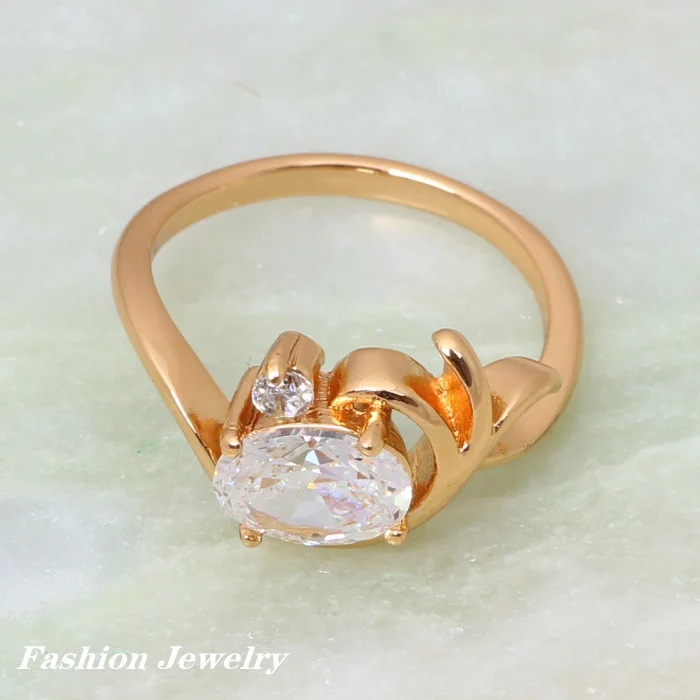 Kольцо в форме цветка для Дамская мода ювелирные изделия зеленый фианит золотые