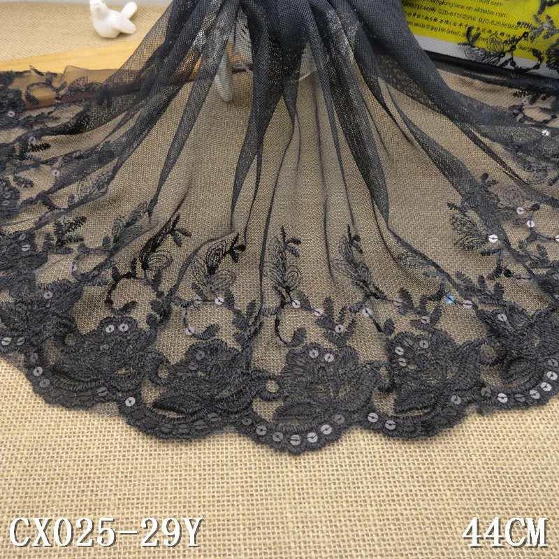 

1yard Beige Flower Embroidery Lace Fabric Dress Applique Blouse Sewing Trims DIY Neckline Collar Costume Decoration Accessori