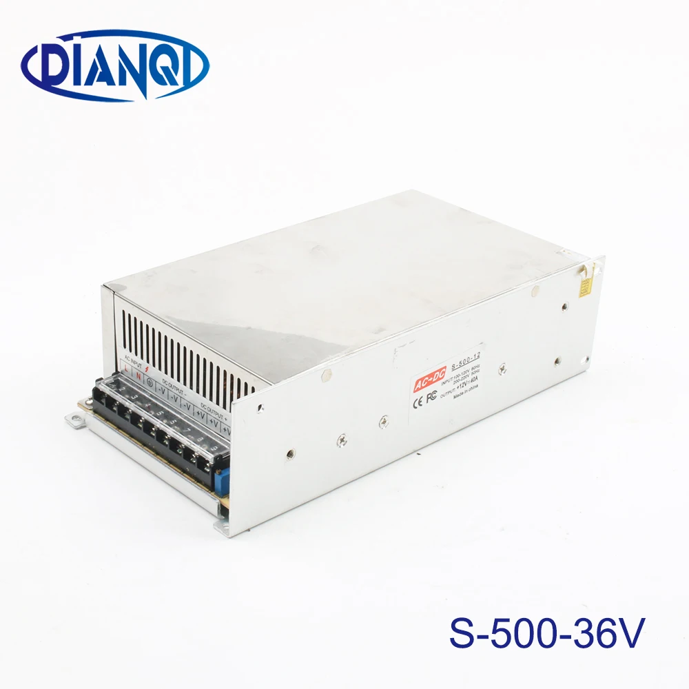 500 W 36 V 13.8A один Выход источника питания 110 V или 220 V вход для Светодиодные ленты света переменного тока в DC Светодиодный выключатель питания S-500-36