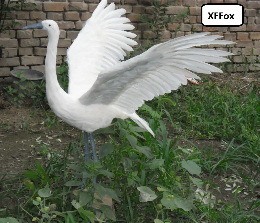 Большая реальная жизнь крылья Egret птица Модель Пена и перо Моделирование Белый