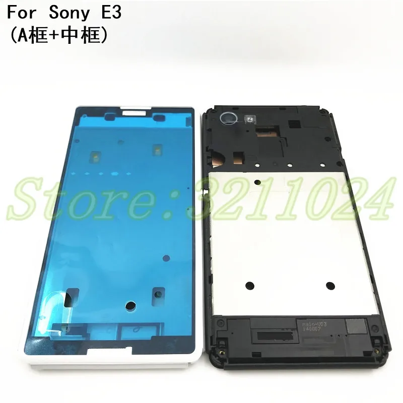 Передняя средняя рамка для Sony Xperia E3 D2203 D2206 D2202 LCD Шасси Замена пластины|Корпусы и