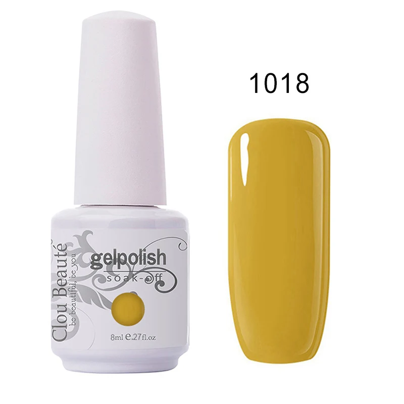 1018 Clou Beaute Гель-лак для ногтей 8 мл Гель-лак 85 цветов Профессиональный лак Nagellack лак vernis полуперманентный розовый гель для ногтей - Цвет: 1018
