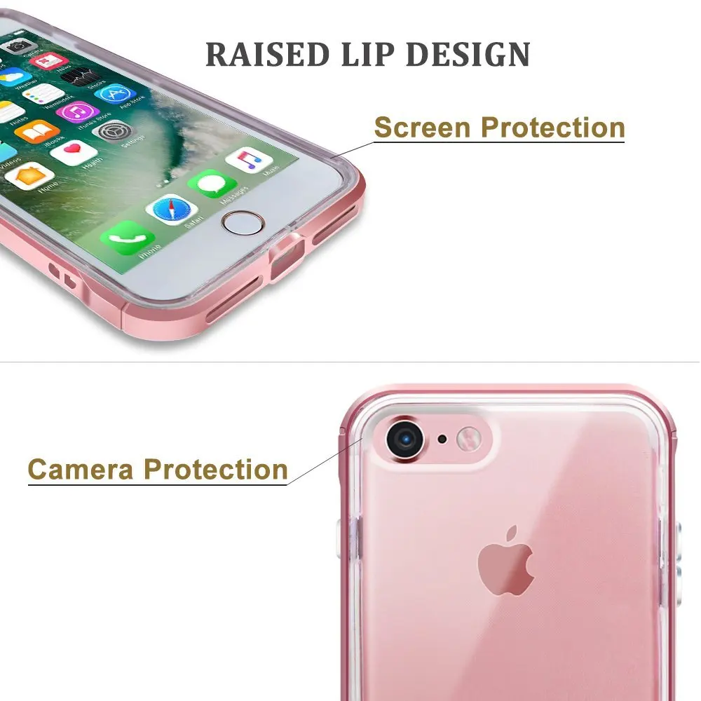 Чехол для iPhone 7 гибридный мягкий защитный ударопрочный жесткий чехол из ТПУ с