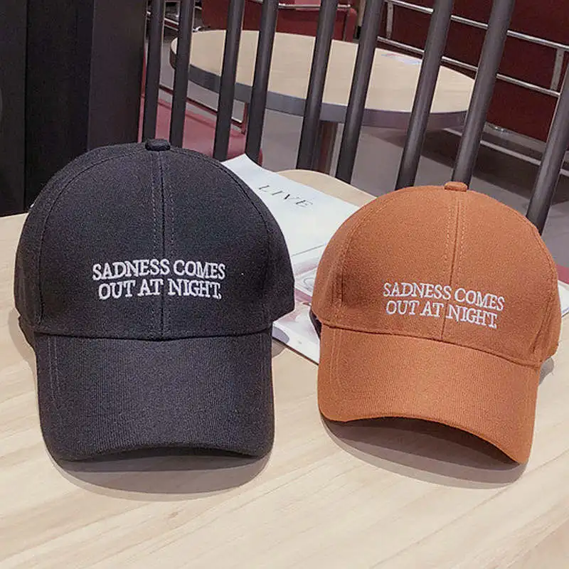 Лето Осень Бейсбол кепки пары досуг надпись остроконечные одноцветное цвет bone