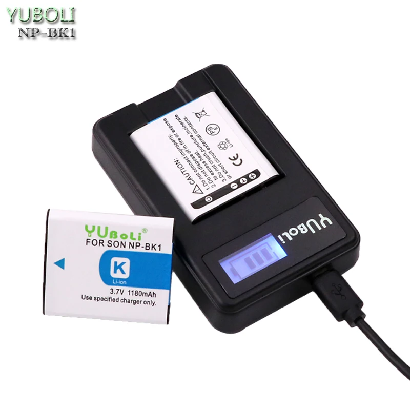 NP-BK1 NPBK1 NP BK1 Камера Батарея + ЖК-дисплей USB Зарядное устройство для Sony S750 S780 S950 S980 W190