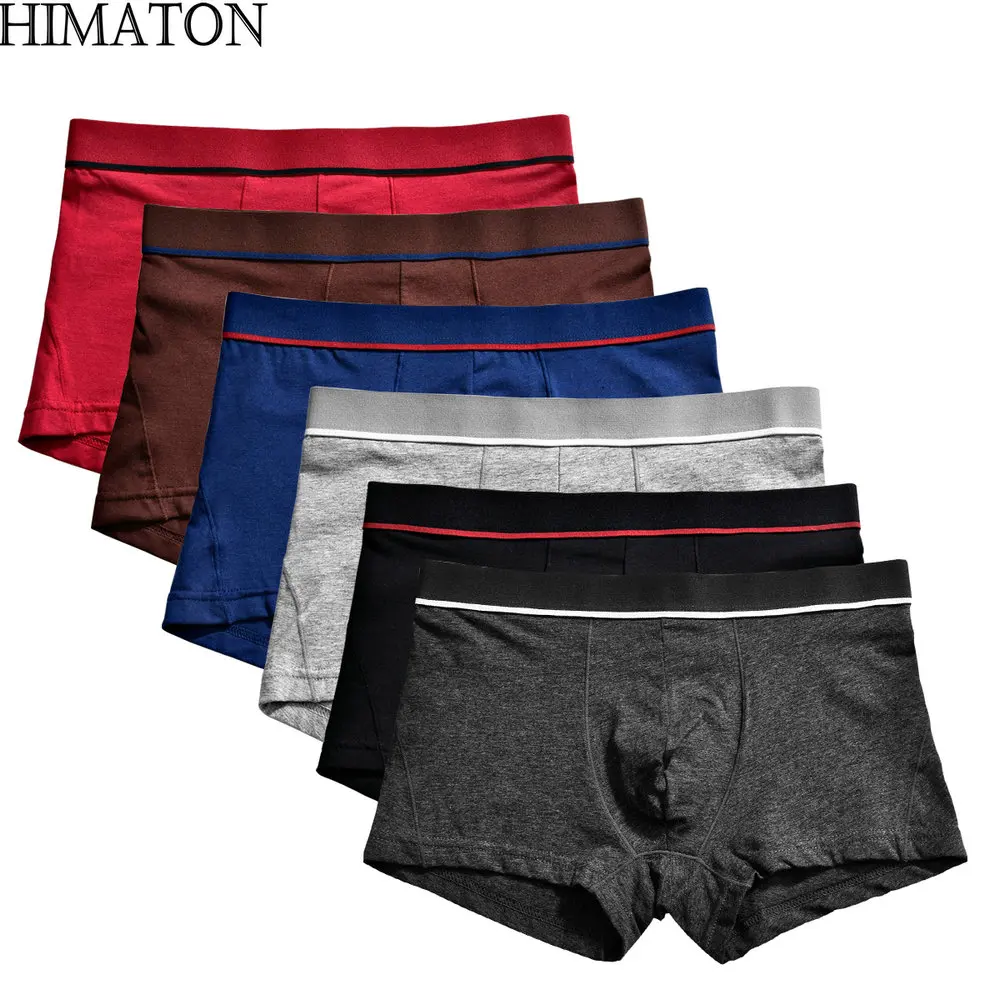 Himaton брендовые Роскошные боксеры мужские нижнее белье удобные Cueca трусы шорты