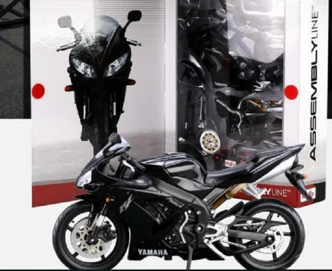 Maisto 1:12 YAMAHA YZF R1 черная сборка сделай сам модель мотоцикла велосипед Новый в