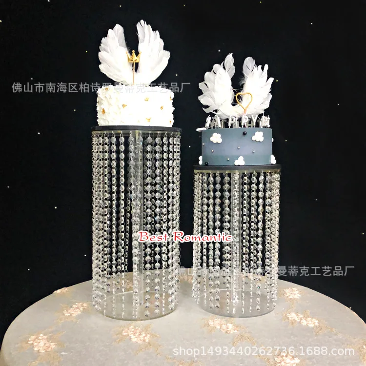 4pcs in set Crystal transparent Cake holder group Birthday acrylic cake stand for wedding party | Дом и сад