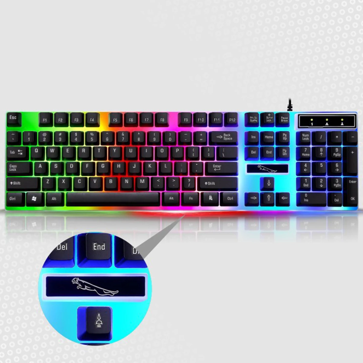 SOONHUA Проводная клавиатура мышь набор LED USB компьютерная игровая механическая