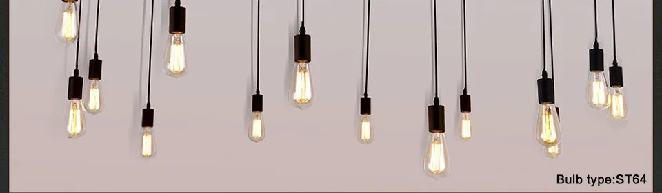 Современная Ретро лампа Эдисона E27 винтажные лампы антикварные DIY Искусство паук подвесные светильники 2 метра линия Домашнее освещение подвеска