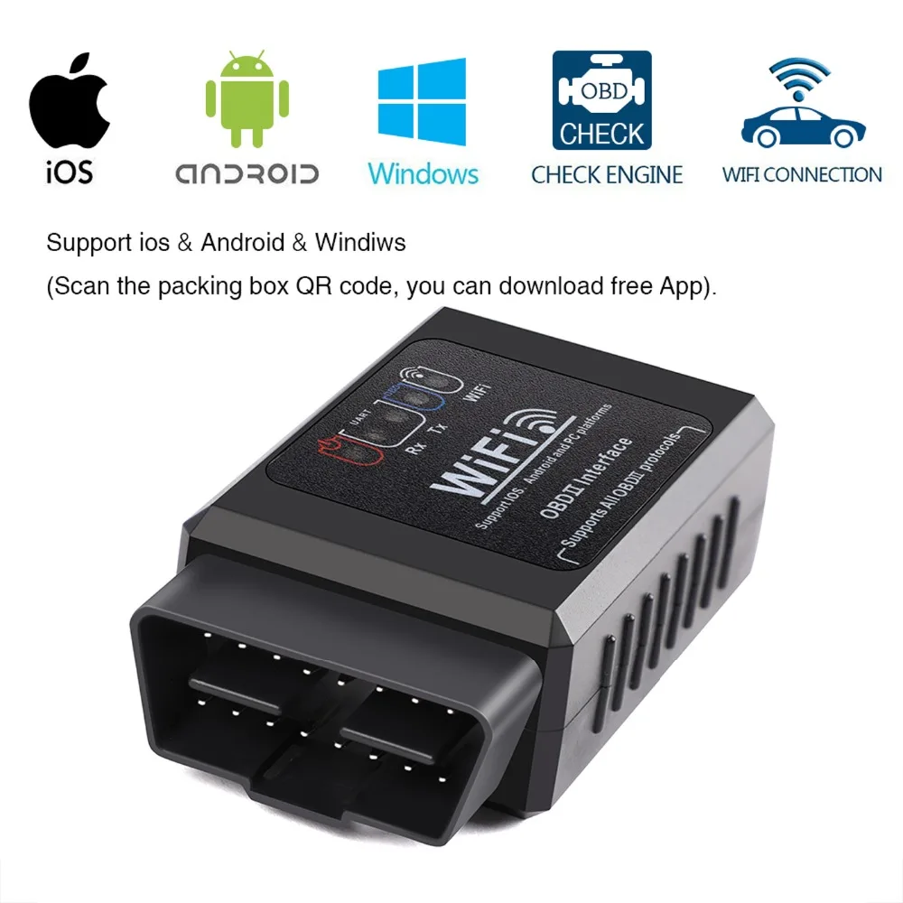 Автомобильный сканер ELM327 V1.5 диагностический прибор OBD2 Bluetooth Wi Fi считыватель кода