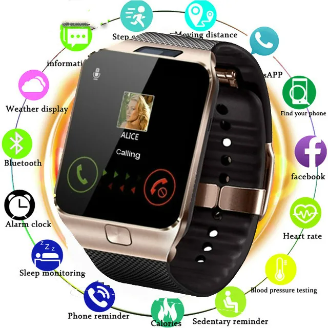 Bluetooth Смарт-часы DZ09 для Apple Watch с камерой 2G SIM TF слот карты Smartwatch телефон Android IPhone Xiaomi